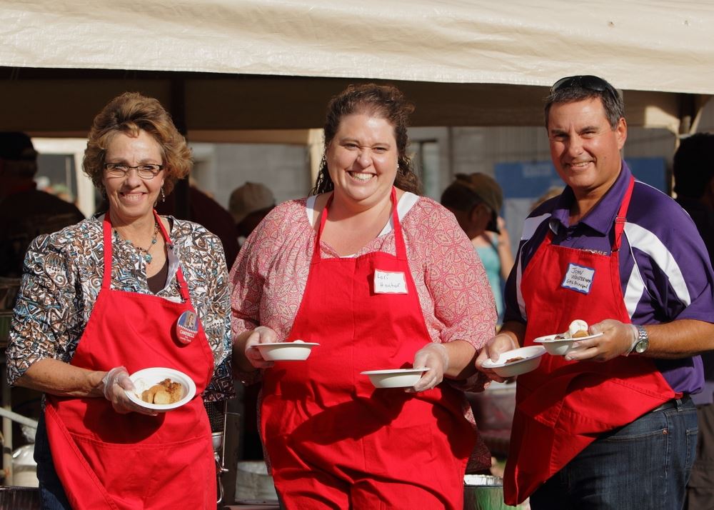 Members of the community serve food at the 2014 Klickitat County Fair.
