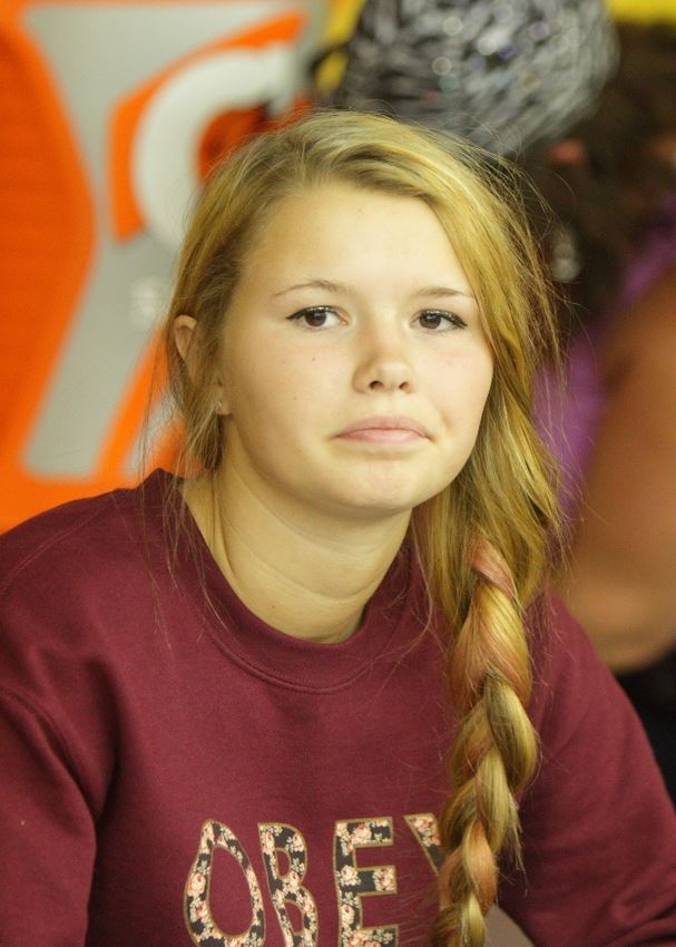 A girl attends the 2014 Klickitat County Fair.