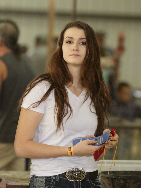 A woman attends the 2015 Klickitat County Fair.