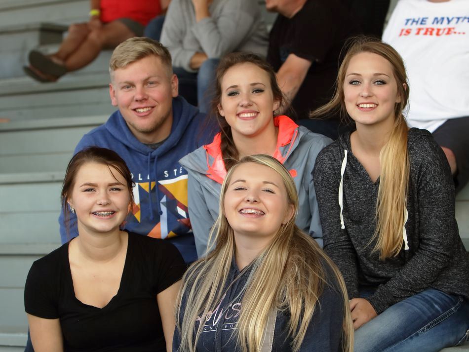 A group of young adults attend the 2015 Klickitat County Fair.
