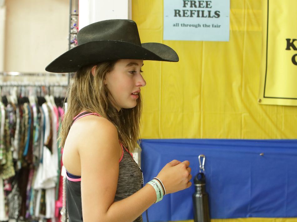 A young woman at the 2015 Klickitat County Fair.