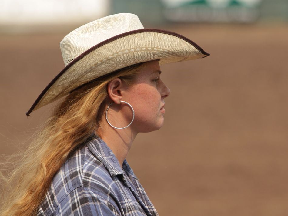 A young woman attends the 2015 Klickitat County Fair.