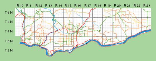 Road Guide Index to Towns and T/R Maps | Klickitat County, WA